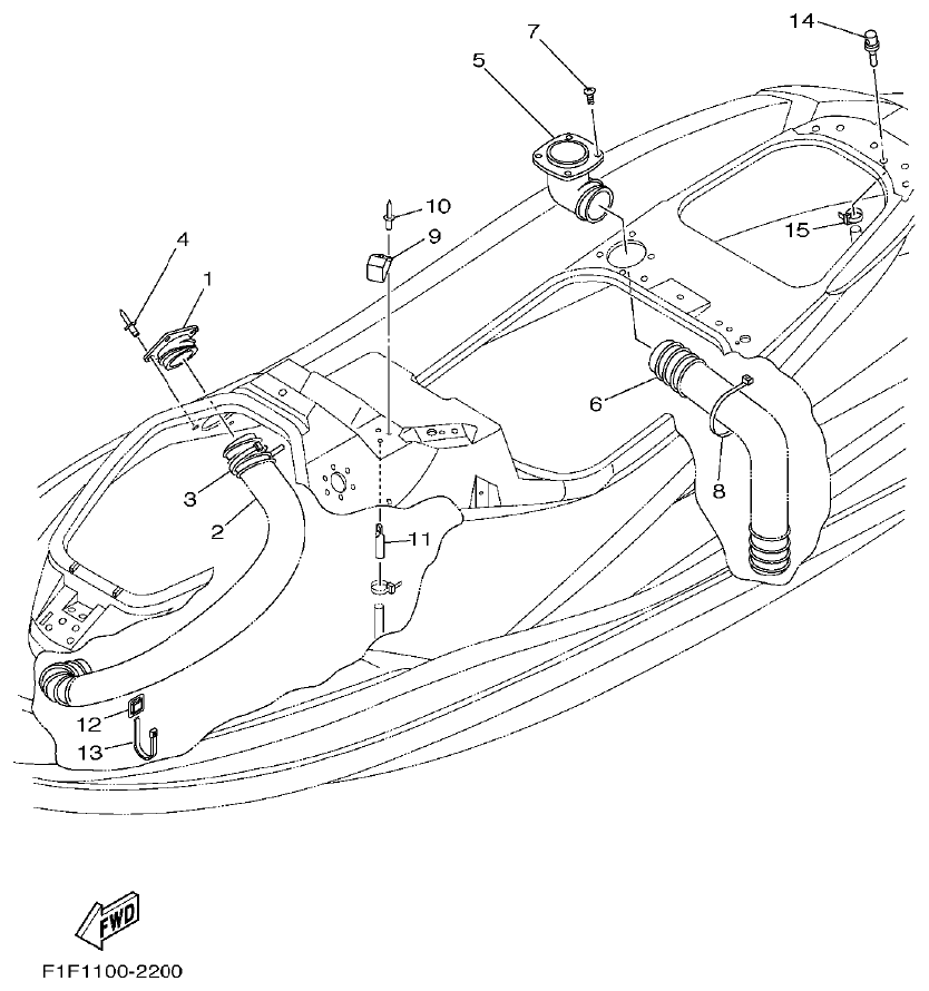 Yamaha XLT800(2003) VENTILATION parts diagram
